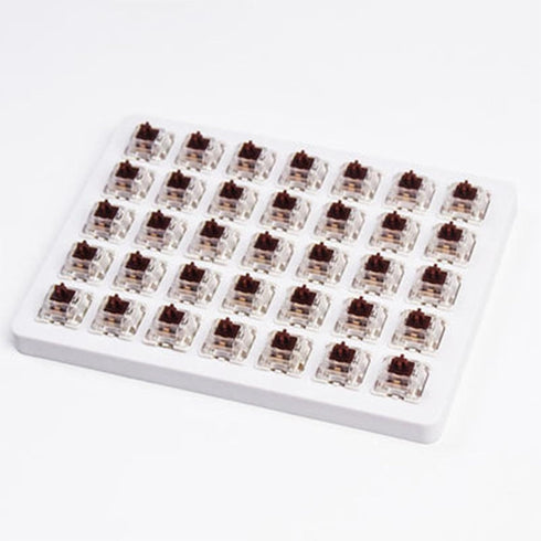 GATERON G Silver Pro Keyboard Switches, 45gf RGB LED Linear Pre Lubed, 3 Pin Key Switches for Gaming (Silver, 35PCS)