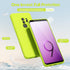 oakxco Samsung Galaxy S9 Plus Phone Case, Liquid Silicone, Cute Thin Slim Soft Rubber TPU Cover for Women - Lime Neon