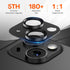 2 Pack Camera Lens Protector for iPhone 15/iPhone 15 Plus/iPhone 14, Aluminum Alloy Tempered Glass, Black Titanium