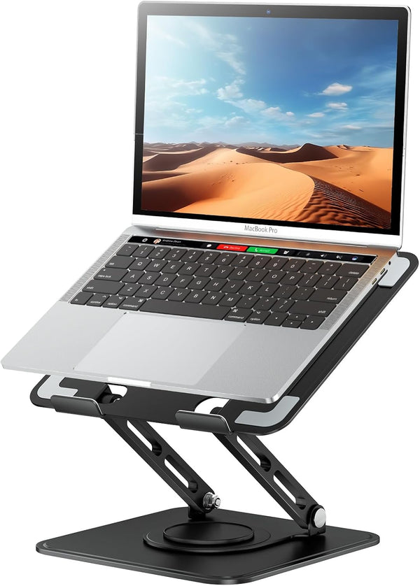 tounee Laptop Stand for Desk, Adjustable Computer Stand Holder with 360 Rotating Base,