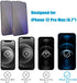 2-Pack Anti Blue Light Privacy Screen Protector for iPhone 12 Pro Max 6.7", 9H Super Hardness Scratch Resistant,