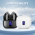 ?with LED Display Window? Case for TAGRY X08 Wireless Headphone, Earbuds Case Cover Compatible with TAGRY X08 Wireless Headphone, Silicone Protective Case with Keychain, with Cleaning Pen - White
