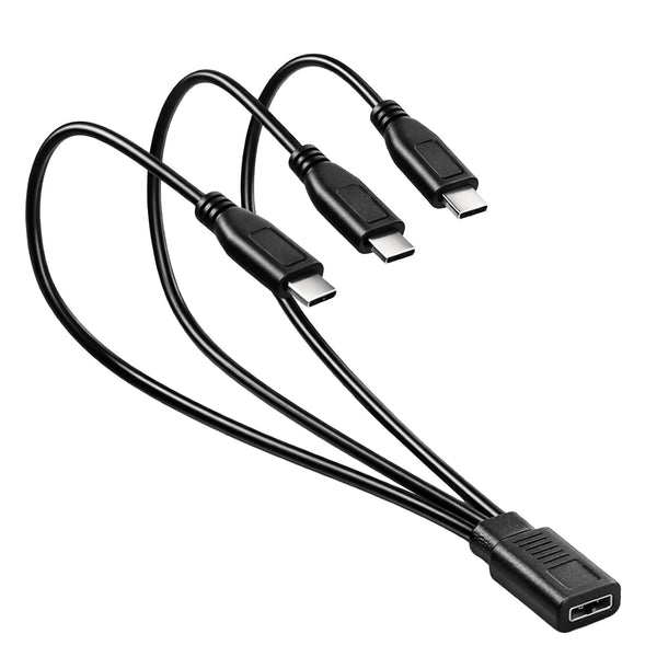 Jxiwfvl 3-in-1 USB C Splitter Charge Cable, USB Type C Female to 3