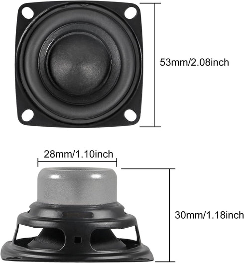 Shutao 2Pcs 2 Inch 10W 4 53MM Audio Speaker Driver Full Range Speaker Ohm Bluetooth Bass Loudspeaker for Repair