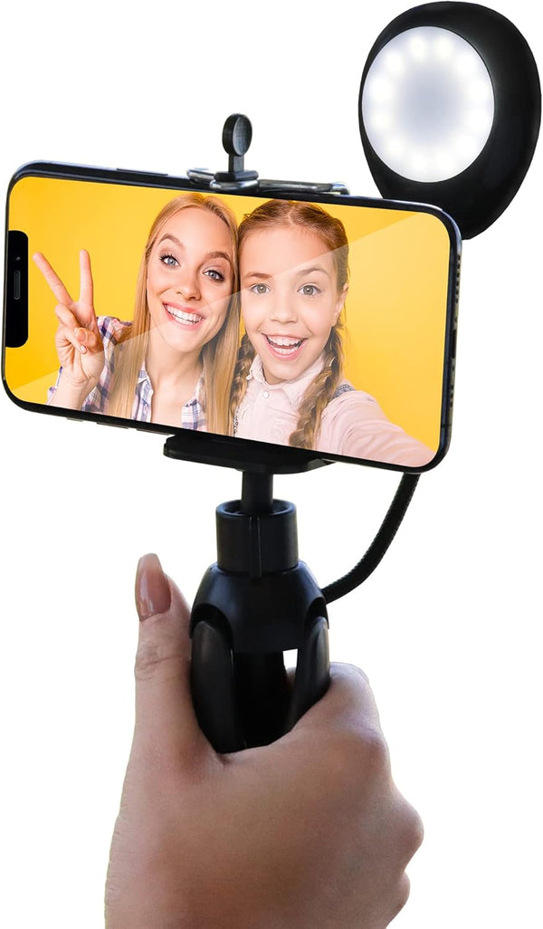 XTREME XCA21019BLK LED Smartphone Extendable Selfie Mount 2 in 1 Led Selfie Stick