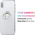 Glitter Bling Bling Phone Ring Holder, Sparkle Artificial Diamond Stand, Rhinestone Finger Ring for Phones, Pad (Silver)