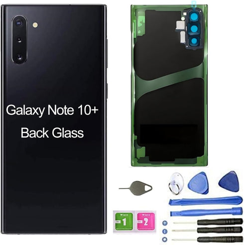 Galaxy Note 10+ Back Cover Glass Housing Replacement with Camera Lens Parts for Samsung Galaxy Note10+ (Aura Black)
