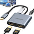 vienon USB C to Dual HDMI Adapter 4K@60HZ, USB C Hub HDMI Adapter