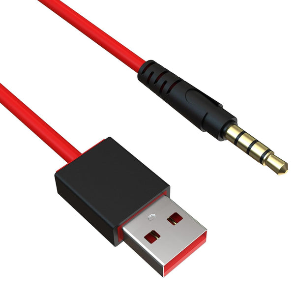 USB to 3.5mm Headphones Charging Cable Compatible with Beats by Dr Dre Solo/Studio Wireless Headphones, MP3 Player