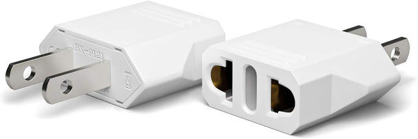 Unidapt European to US Plug Adapter, 220V to 110V Converter, Travel Adapters for Europe to USA, 2-Pack