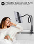 Tryone 30in 4.7-10.5 30in Gooseneck Kindle&Tablet Holder for Bed Hands-Free Reading on Bed Headboard for iPad, Kindle