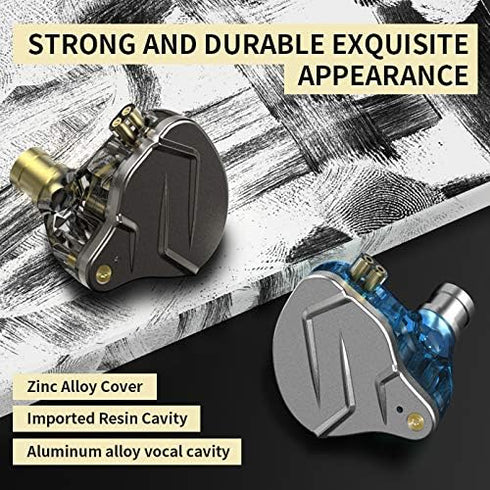 KZ ZSN Pro Dual Drivers 1BA 1DD in-Ear Earphones, HiFi Power Bass Earbuds Headphones, High Clarity Sound Wired