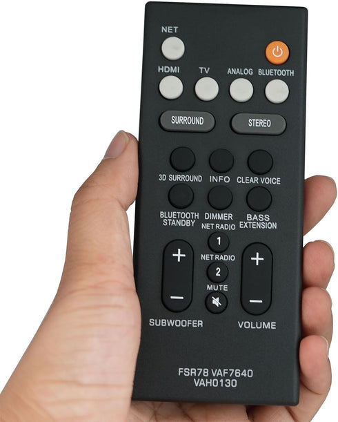 FSR78 VAF7640 VAH0130 Replacement Remote Control for Yamaha ATS-1060, ATS1060, YAS106 Soundbar