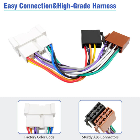 Connector,16Pin Radio Wiring Harness for Hyundai Stereo Car Radio Wire Harness Adapter Compatible with Elantra Sonata