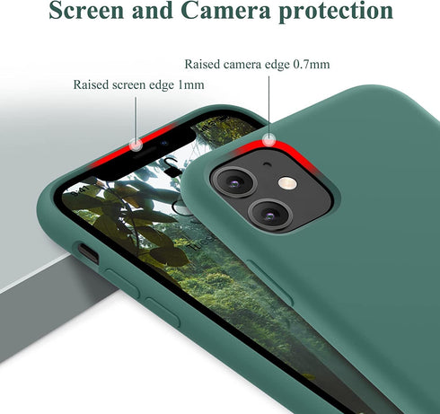 OTOFLY for iPhone 11 Case, Slim Shockproof Protective Cover, Anti-Fingerprint, Anti-Scratch, Pine Green