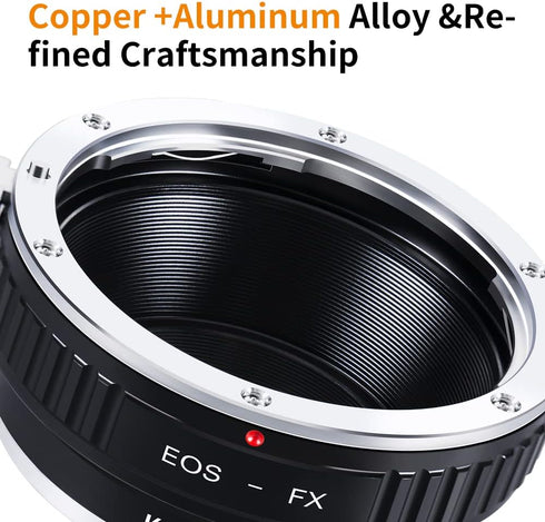 K&F CONCEPT X-Pro1 Lens Mount Adapter EOS EF/EFS Lens to Fuji FX Mount X Camera X-Series Mirrorless Cameras