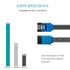 3 Pack 6Gbps 18 Inch SATA Cable III, Benfei SATA Cable III Straight HDD SDD Data Cable with Locking Latch for SATA HDD