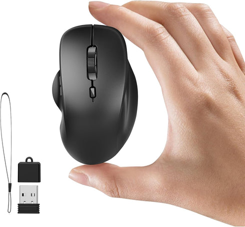 Uiosmuph Mini Wireless Bluetooth Mouse for Travel, Silent Rechargeable Computer Mouse for Laptop,