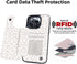uCOLOR Compatible with iPhone 13 Pro Wallet Case with Card Holder Slots, Marble Flip Leather RFID Kickstand Cover