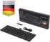 Perixx PERIBOARD-333B Wired USB Backlit Keyboard, Compact 14.25x4.57 Inches, X Type Scissor Keys, Big Print Letters,