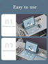Keyboard Case for Galaxy Tab S6 Lite 10.4 inch, Detachable Candy Color Keyboard Cover with Bluetooth Mouse, Mist Blue