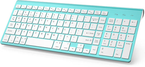 J JOYACCESS Bluetooth Wireless Keyboard, Mac Compatible Multi Device Wireless Keyboard for Laptop, Android, Windows,