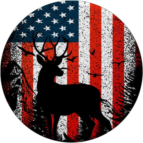 PopSockets Standard PopGrip - Buck Deer Hunting American Flag Design