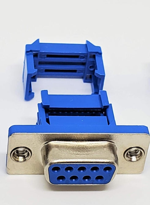 PC Accessories Connectors Pro 10-Pack - 2.54mm DB9 Female IDC Crimp Connector for 1.27mm Flat Ribbon Cable