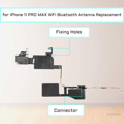 for iPhone 11 PRO MAX WiFi Bluetooth Antenna Flex Cable Replacement 11PROMAX WLAN Bluetooth Antenna Connector with Repair Fix Tool A2161 A2220 A2218