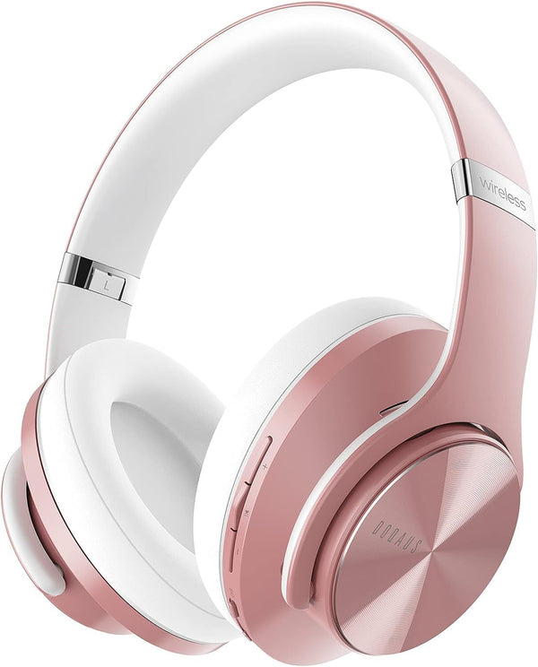 DOQAUS Bluetooth Headphones Over-Ear, 90 Hrs Playtime, Wireless Headphones with Microphone and Soft Earpads