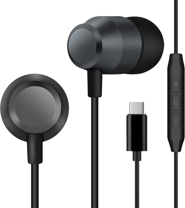 PALOVUE USB C Headphones - Magnetic in-Ear Earbuds with Microphone for Samsung Galaxy S23, Google Pixel 7, One Plus,