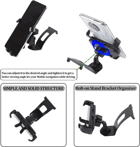 Car Mobile Phone Holder for C6 Corvette 2005-2013 - Center Console Magnetic Suction Mount Bracket Stand