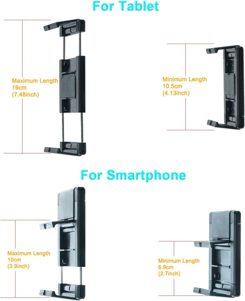 Car Headrest Mount Holder for Tablets and Phones, Compatible with 5-10.5 Inch Screens, iPhone iPad Galaxy Switch