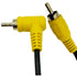 2Pcs RCA Phono Right Angle 90 Degree Male to Male Audio Subwoofer Cable, Gold Plated for Home Theater
