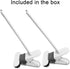 2Pack Flexible Clamp Mount for Arlo Cam, Pro/Pro 2/Pro 3/Ultra, Flexible Gooseneck Mounting Bracket (White)