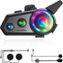 Q18 Motorcycle Bluetooth Headset with Music Sharing, 1000M Intercom for 2 Riders, CVC Noise Reduction, Hard/Soft Mic