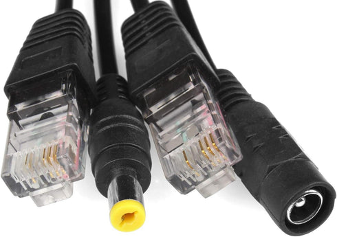 Passive PoE Injector and Splitter Kit with 5.5x2.1 mm DC Connector, RJ45 Power Over Ethernet