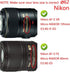 Camera Lens Cap (62mm) for TAMRON 18-200mm, NIKKOR 60mm 105mm f/2.8G, Sony CX900E AX100E w/ E18-200LEII E10-18 (3 Pack)