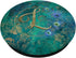 PopSockets PopGrip: Swappable Grip for Phones & Tablets - Monogram Initial L Peacock Feather Teal
