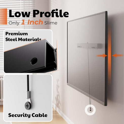 AENTGIU 26-55 inch Studless TV Wall Mount, Heavy Duty Drywall TV Bracket Hanger for Flat Screen TVs, No Stud, NO Drill