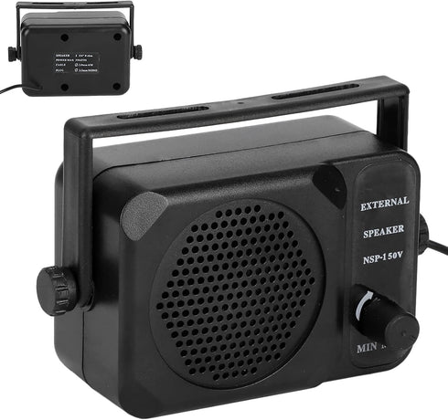 KIMISS Mini External Car Radio Speakers NSP-150V, 2-Way Radio CB HF VHF UHF Transceiver Speaker, Car Accessory