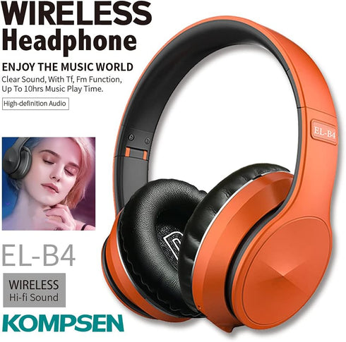 Adult Noise Cancelling Headphones, Wireless Bluetooth Foldable Over Ear Headphones with Microphone and Deep Bass for
