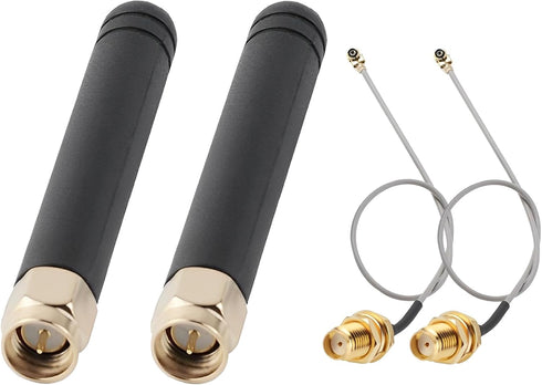 Geekstory 2 PCS LoRa Antenna 915MHz 2DBI with U.F.L I-P.EX to SMA Connector