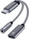 Samsung Galaxy S24 Headphone Adapter, USB C to AUX Mic Jack with PD 60W Fast Charging for Stereo Earphones