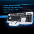 UniFire V60 Waterproof 2.4G Wireless Gaming Keyboard with Mouse DPI Control for Desktop PC Laptop Combos (White)
