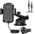 54W Bluetooth 5.3 FM Transmitter Car Adapter, 3-in-1, HiFi Bass Sound, Hands-Free Calling, Phone Holder