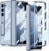 Shop Samsung Galaxy Z Fold 5 5G Clear Case with Magnetic Hinge, Adjustable Kickstand & Screen Protector - Blue.