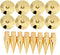 Zerone Speaker Spike Pad Kit - 8 Pairs 6 x 36mm Copper Isolation Stand with Base Pad Feet Mat for Speakers