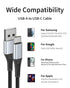 2 FT USB C Cable Short, 3 Pack Braided USB to USB C Cable 2 Foot USB Type C Cable Fast Charging Car Charger for iPhone