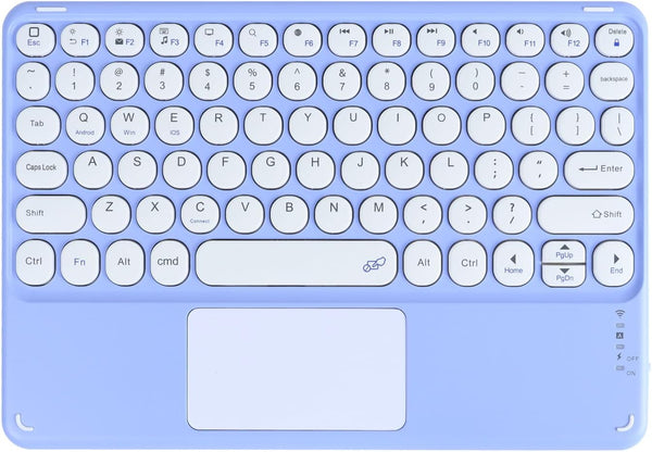 Bluetooth Keyboard, 10-inch Wireless Keyboard with Touchpad, Ultra-Slim Portable Rechargeable for iPad, iPhone, Android
